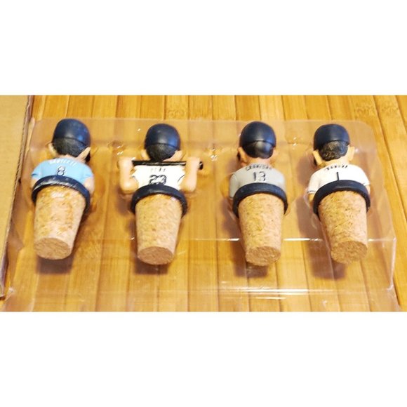 Set Of 4 Tampa Bay Rays 2008 Post Season Commemorative Wine Bottle Stopper NIB - Picture 5 of 10